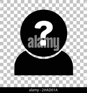 Vector icon that can be used for mysterious persons and suspicious people. Stock Vector