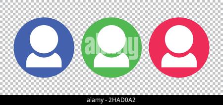 User icons represent account icons and profile icons. Stock Vector