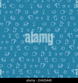 A doole drink containers seamless vector pattern Stock Vector