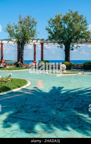 Piquio garden, a park in Santander, Spain, next to Sardinero Beach Stock Photo