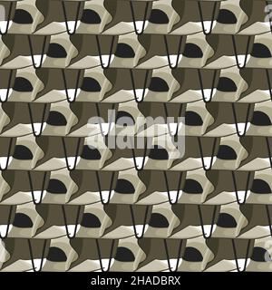 Illustration on theme colored pattern fishing hats, beautiful caps in white background. Caps pattern consisting of collection fishing hats for wearing Stock Vector