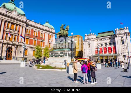 Trg Republike, Belgrade, Serbia Stock Photo