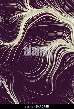 Abstract Perlinnoise Geometrical generative computational art illustration Stock Vector