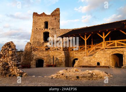 Evening view of ruins of Cachticky hrad - Slovakia