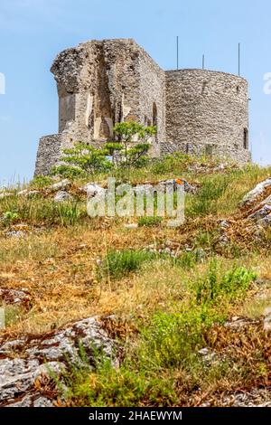 View of Morano Calabro one of the most beautiful villages of Italy, located in the Pollino National Park, Calabria, Italy Stock Photo