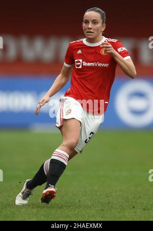 Crawley, UK, 12th December 2021. Lucy Staniforth of Manchester United during the The FA Women's Super League match at The People's Pension Stadium, Crawley. Picture credit should read: Paul Terry / Sportimage Credit: Sportimage/Alamy Live News