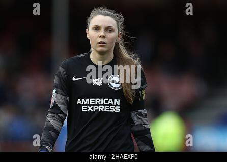 Crawley, UK, 12th December 2021. Megan Walsh of Brighton and Hove Albion during the The FA Women's Super League match at The People's Pension Stadium, Crawley. Picture credit should read: Paul Terry / Sportimage Credit: Sportimage/Alamy Live News Stock Photo