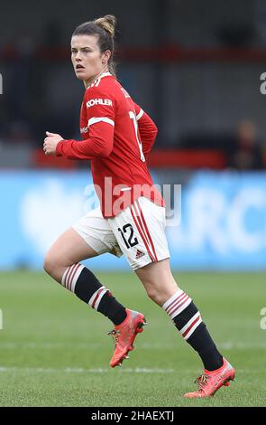 Crawley, UK, 12th December 2021. Hayley Ladd of Manchester United during the The FA Women's Super League match at The People's Pension Stadium, Crawley. Picture credit should read: Paul Terry / Sportimage Credit: Sportimage/Alamy Live News