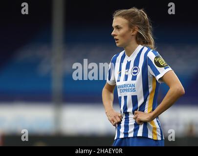 Crawley, UK, 12th December 2021. Ellie Brazil of Brighton and Hove Albion during the The FA Women's Super League match at The People's Pension Stadium, Crawley. Picture credit should read: Paul Terry / Sportimage Credit: Sportimage/Alamy Live News Stock Photo