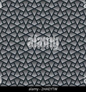 Seamless pattern in arabic style. Perforated paper with cut out effect. Vector background EPS10. Stock Vector