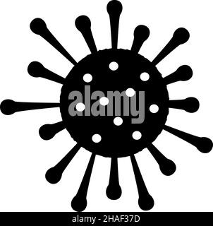 microbe, bacterium icon isolated on white vector Stock Vector