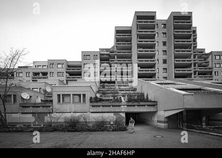Schöneberger Terrassen, Berlin. Sozialer Wohnungsbau der 1970er Jahre Stock Photo