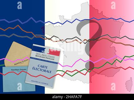 Illustration for French presidential elections 2022 Stock Photo