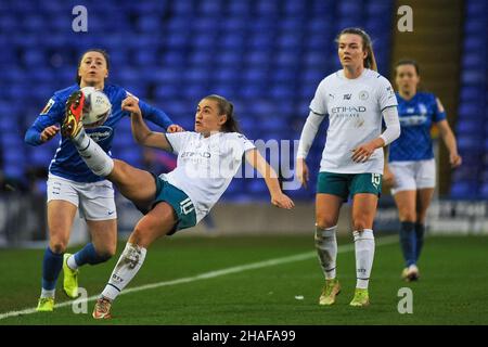 Georgia Stanway (Manchester City no. 10 ) clears the ball with overhead kick  During the Womens Super League game between Birmingham CIty & Manchester City at St Andrews Stadium in Birmingham, England  Karl W Newton/Sports Press Photo Stock Photo