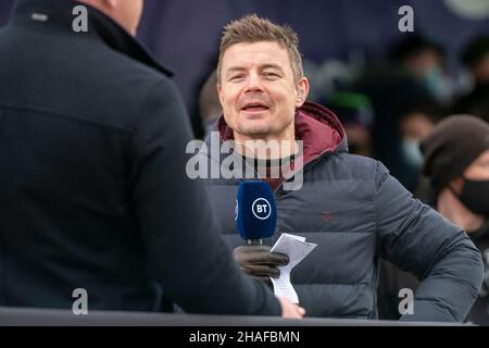 Galway, Ireland. 12th Dec, 2021. Brian O'DRISCOLL former irish rugby star as a TV commentator during the Heineken Champions Cup, Round 1, Pool B match between Connacht Rugby and Stade Francais Paris at the Sportsground in Galway, Ireland on December 12, 2021 (Photo by Andrew SURMA/ Credit: Sipa USA/Alamy Live News Stock Photo