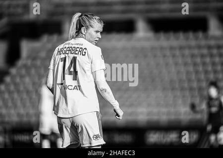 Paris, France. 12th Dec, 2021. Ada Hegerberg of Olympique Lyonnais during the Women's French championship, D1 Arkema football match between Paris FC and Olympique Lyonnais (OL) on December 12, 2021 at Charlety Stadium in Paris, France. Credit: Victor Joly/Alamy Live News Stock Photo