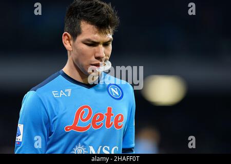 Naples, Italy. 12th Dec, 2021. NAPLES, ITALY - DECEMBER 12: Hirving Lozano of SSC Napoli during the Serie A match between SSC Napoli and Empoli FC at Stadio Diego Armando Maradona on December 12, 2021 in Naples, Italy (Photo by Ciro Santangelo/Orange Pictures) Credit: Orange Pics BV/Alamy Live News Stock Photo