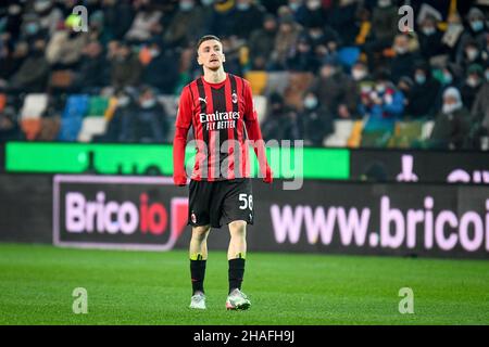 Udine, Italy. 11th Dec, 2021. Milan's Alexis Saelemaekers portrait during Udinese Calcio vs AC Milan, italian soccer Serie A match in Udine, Italy, December 11 2021 Credit: Independent Photo Agency/Alamy Live News Stock Photo
