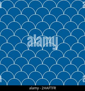Fish scales seamless pattern. Mermaid tail abstract background Stock Vector