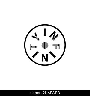 Infinity sign. Minimal logo infinity. Print for t-shot Stock Vector