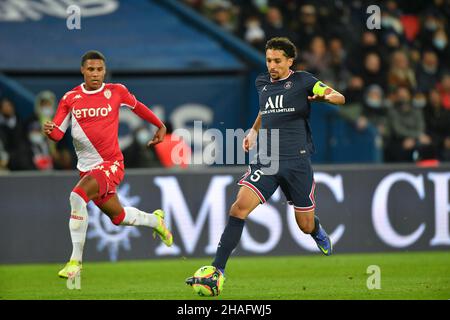 Paris, France. 12th Dec, 2021. Marquinhos - PSG vs AS Monaco in Parc des Princes, Paris, France, on December 13, 2021. (Photo by Lionel Urman/Sipa USA) Credit: Sipa USA/Alamy Live News Stock Photo