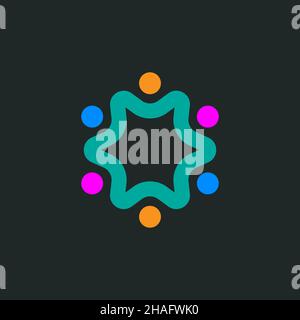 Network logo. Business abstract icon. Communication sign Stock Vector