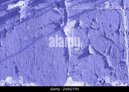 Old wall of plaster, great for design and texture background on color of year 2022. Stock Photo