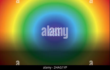 art is work text on abstract rainbow background Stock Vector