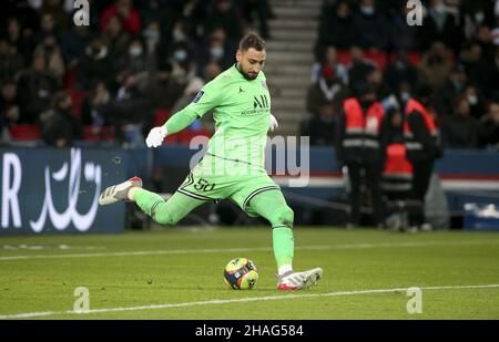 Goalkeeper of PSG Gianluigi Donnarumma during the French championship Ligue 1 football match between Paris Saint-Germain (PSG) and AS Monaco (ASM) on December 12, 2021 at Parc des Princes stadium in Paris, France - Photo: Jean Catuffe/DPPI/LiveMedia Stock Photo