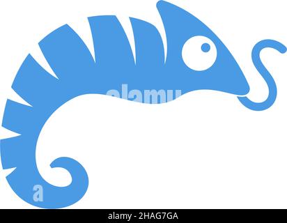 Chameleon logo icon design template illustration vector Stock Vector