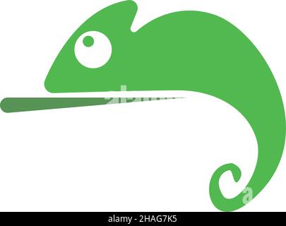 Chameleon logo icon design template illustration vector Stock Vector
