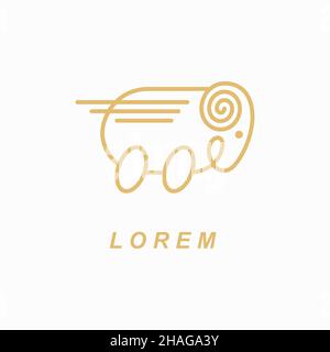 Abstract lamb sign. Graphic vector symbol. Stock Vector