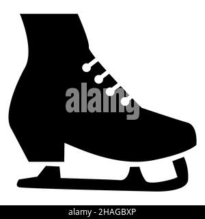 skating shoes icon on white background. skates symbol. ice figure skate sign. flat style. Stock Photo