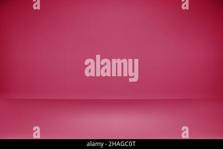 Red photo studio background design. Empty podium for banner or product presentation for your design. Vector illustration Stock Vector