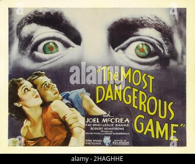 THE MOST DANGEROUS GAME (1932), directed by IRVING PICHEL and ERNEST B. SCHOEDSACK. Credit: RKO RADIO PICTURES / Album Stock Photo