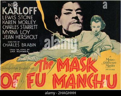 BORIS KARLOFF in THE MASK OF FU MANCHU (1932), directed by CHARLES VIDOR and CHARLES J. BRABIN. Credit: M.G.M. / Album Stock Photo