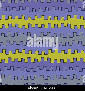 A medieval castle walls seamless vector pattern Stock Vector