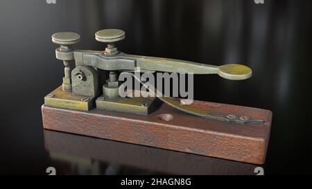 vintage morse telegraph key Stock Photo