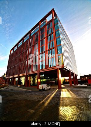 The Lumen building glass vestibule at St James Boulevard Newcastle Stock Photo