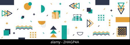 Abstract background with different geometric shapes - Vector Stock Vector
