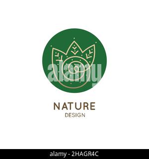 Logo spiral forest Stock Vector