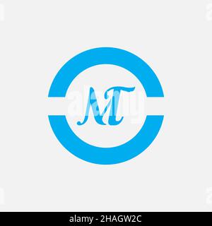 Creative Professional Trendy Letter MT TM Logo Design Stock Photo - Alamy