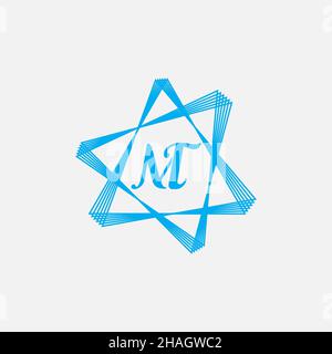 Creative Professional Trendy Letter MT TM Logo Design Stock Photo - Alamy