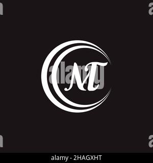 Creative Professional Trendy Letter MT TM Logo Design Stock Photo - Alamy