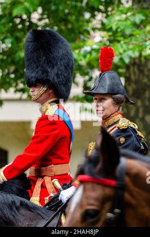 Princess Anne The Princess Royal Riding Horseback At The Trooping The 
