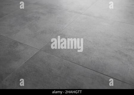 Gray granite tiles on the floor Stock Photo