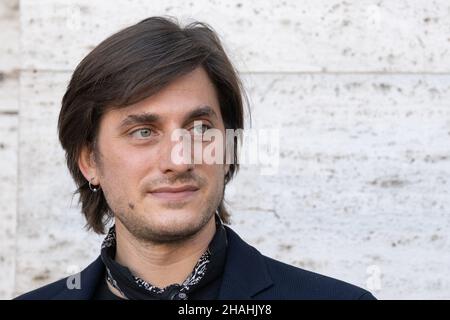 Rome, Italy, December 13, 2021 - Actor Luca Marinelli attends the photocall of the movie 'Diabolik' at The Space Cinema Moderno. Credits: Luigi de Pompeis/Alamy Live News Stock Photo