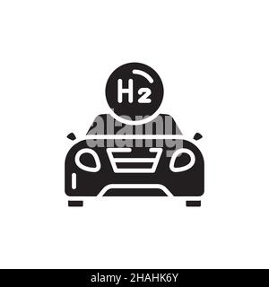 Transport uses H2 color line icon. Hydrogen energy. Isolated vector element. Outline pictogram for web page, mobile app, promo Stock Vector