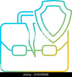 Unemployment insurance gradient linear vector icon Stock Vector