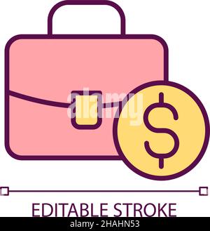 Emergency fund RGB color icon Stock Vector